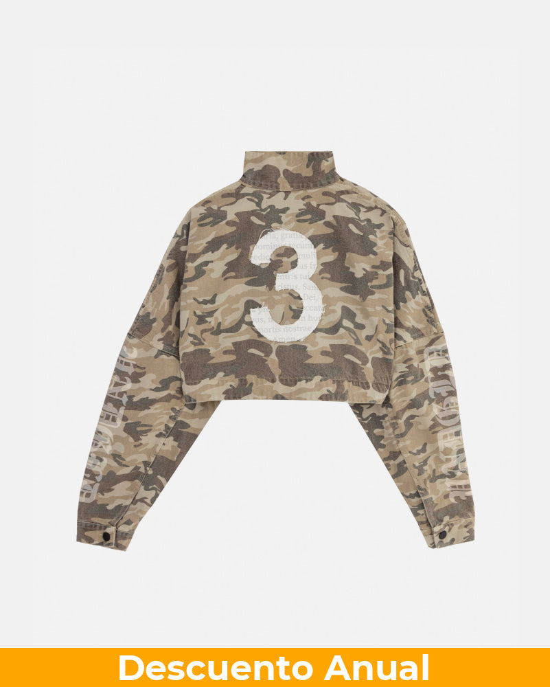 Cropped Hoodie Undergold Camo Chaqueta