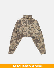 Cropped Hoodie Undergold Camo Chaqueta