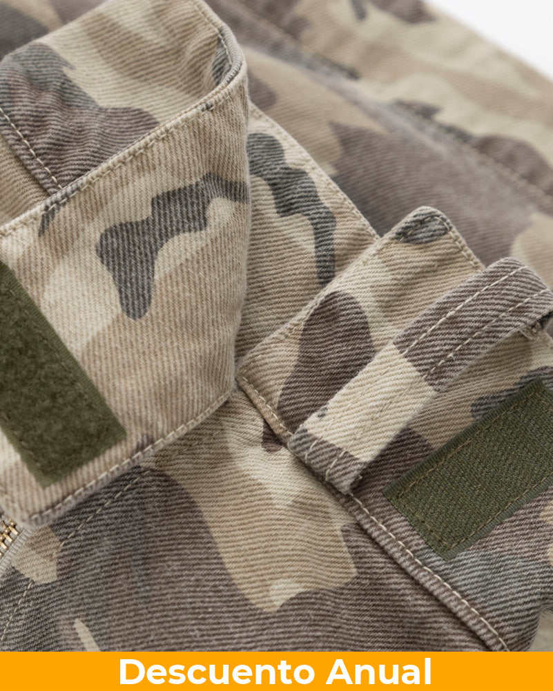 Cropped Hoodie Undergold Camo Chaqueta