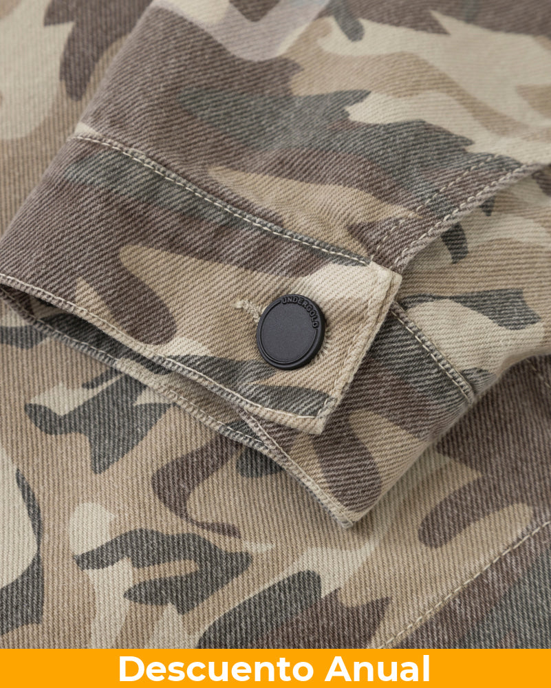 Cropped Hoodie Undergold Camo Chaqueta