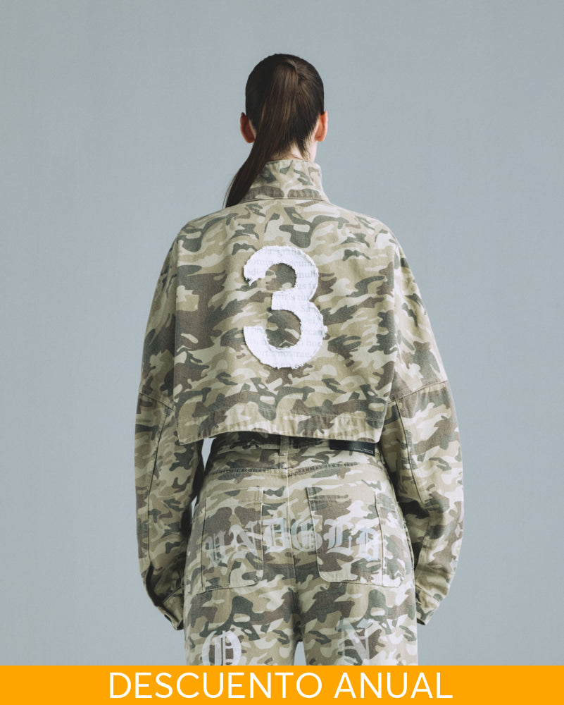 Cropped Hoodie Undergold Camo Chaqueta