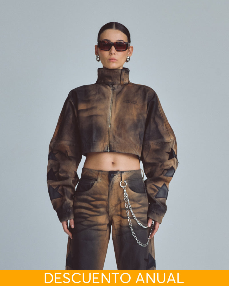 Jacket Undergold Stardust Stars Talla Neck Zip Up Chaqueta