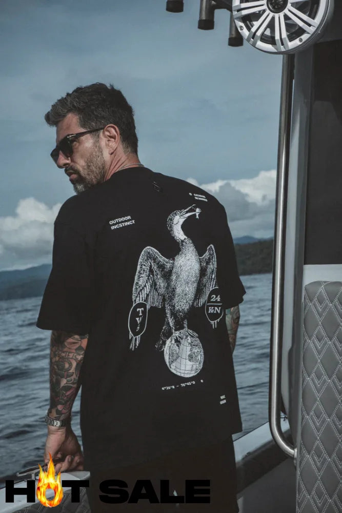 Crew Neck Oversize T-Shirt Black XL Camiseta