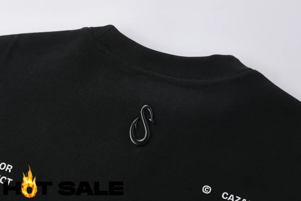 Crew Neck Oversize T-Shirt Black XL Camiseta