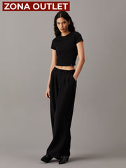 Cropped T-Shirt Calvin Klein Women Black Camiseta