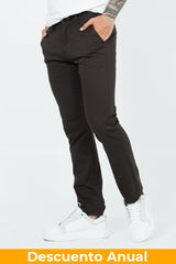 Dril Tailored Oscar De La Renta Coffee 40 Pantalones