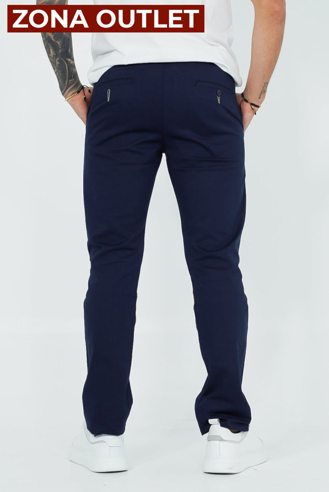Dril Tailored Oscar De La Renta Navy 38 Pantalones