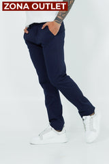 Dril Tailored Oscar De La Renta Navy 38 Pantalones