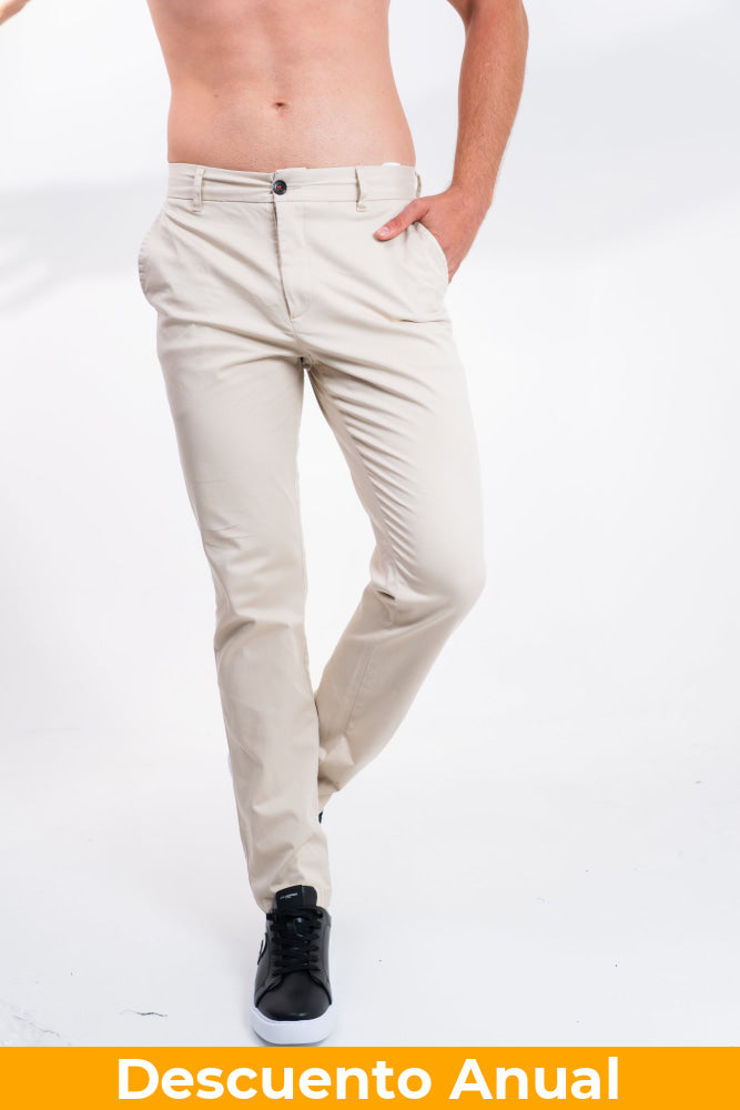 Dril Hombre Tailored Oscar De La Renta Pantalones