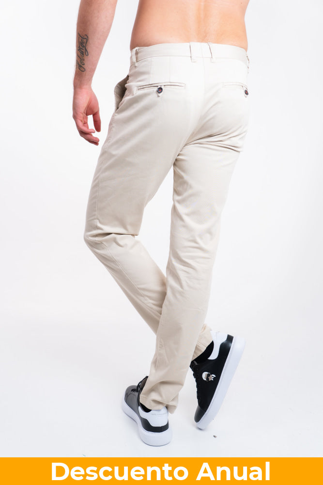 Dril Hombre Tailored Oscar De La Renta Pantalones