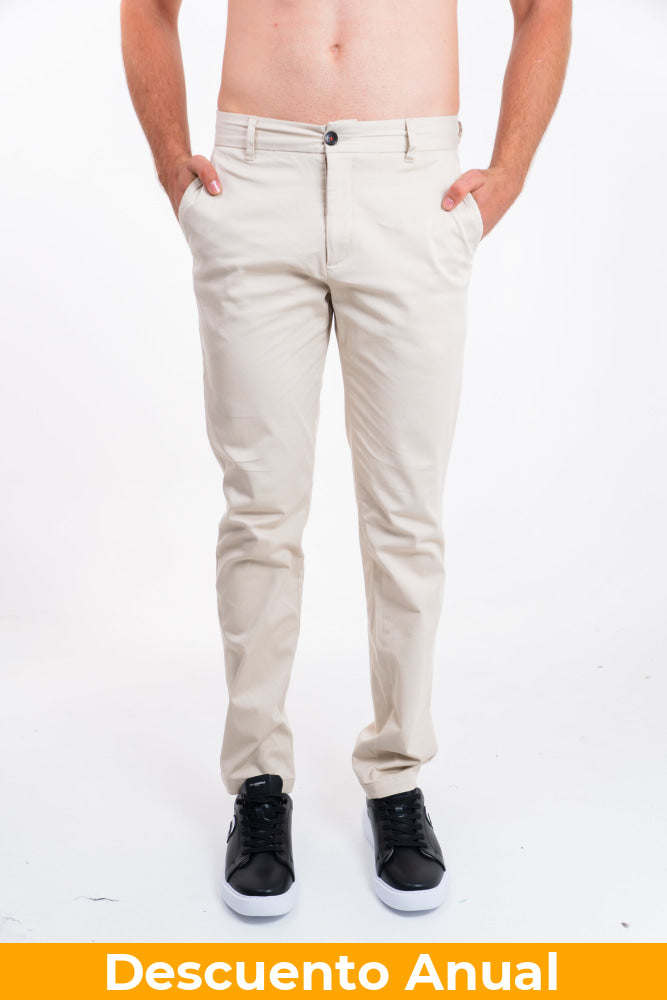 Dril Hombre Tailored Oscar De La Renta Pantalones