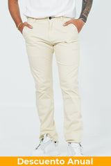 Dril Tailored Oscar De La Renta Sand Pantalones