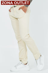 Dril Tailored Oscar De La Renta Sand Pantalones