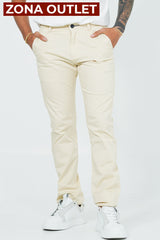 Dril Tailored Oscar De La Renta Sand Pantalones