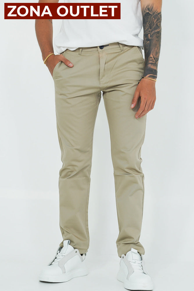 Dril Tailored Oscar De La Renta Stone Pantalones