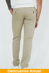 Dril Tailored Oscar De La Renta Stone Pantalones