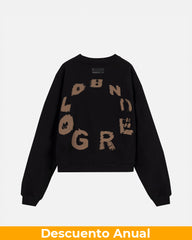 Hoodie Men Undergold Echoes Tremor Crewneck Boxy Fit Black Hoodie