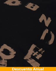 Hoodie Men Undergold Echoes Tremor Crewneck Boxy Fit Black Hoodie