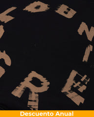 Hoodie Men Undergold Echoes Tremor Crewneck Boxy Fit Black Hoodie