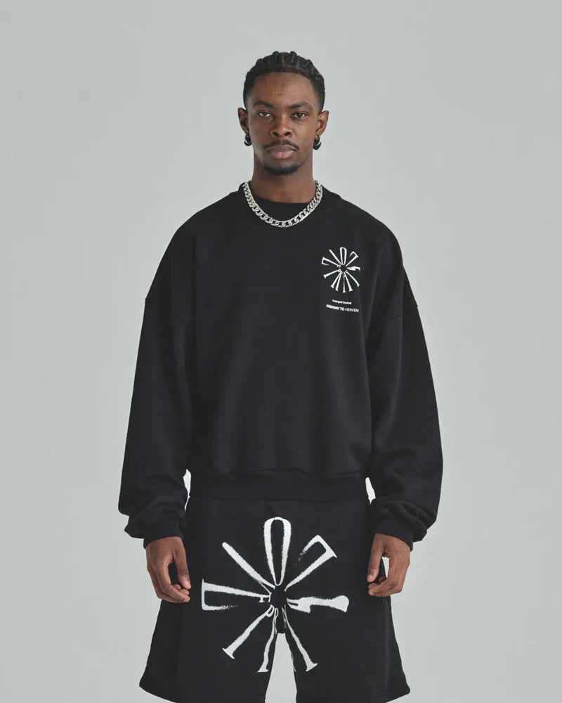Hoodie Men Undergold Spring Pray 4 Love Boxy Fit Crewneck Hoodie