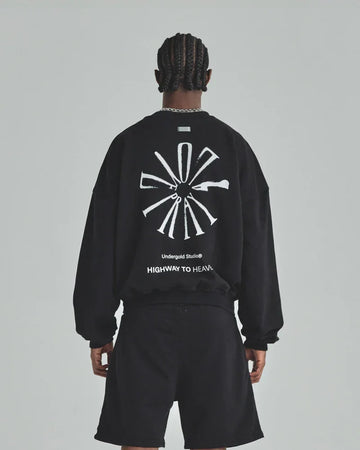Hoodie Men Undergold Spring Pray 4 Love Boxy Fit Crewneck Hoodie