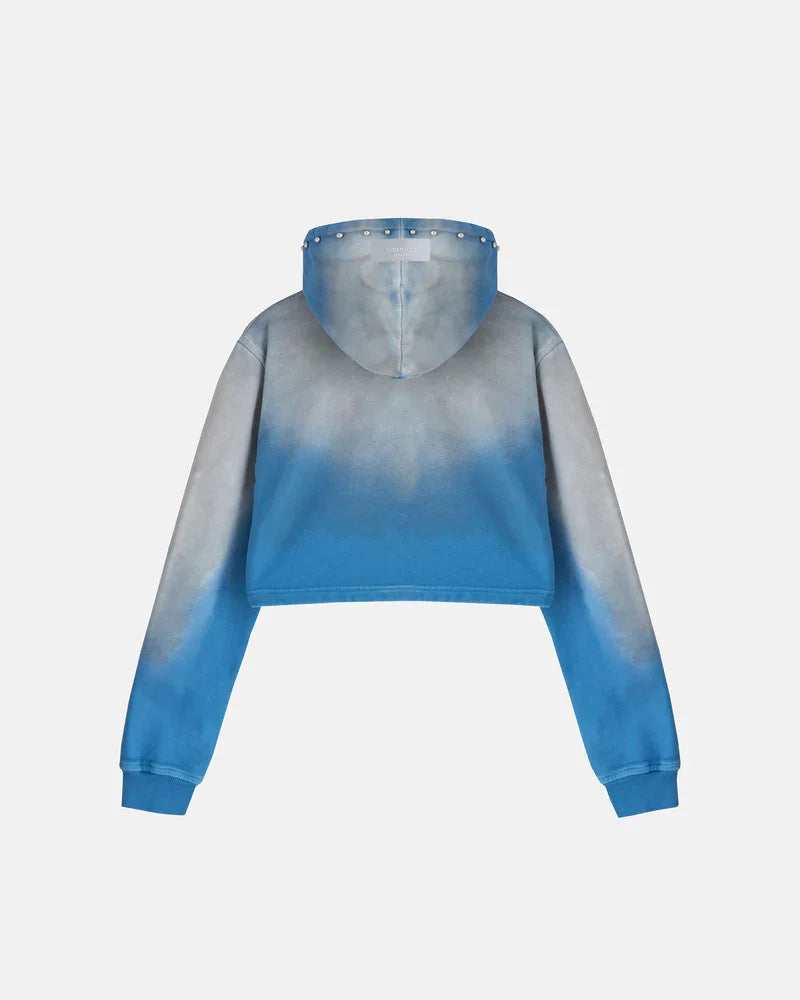 Hoodie Women Undergold Agnus Dei Future Heavens Storm Blue Hoodie Cropped