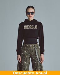 Hoodie Undergold Echoes Cammo Slim Fit Black Hoodie