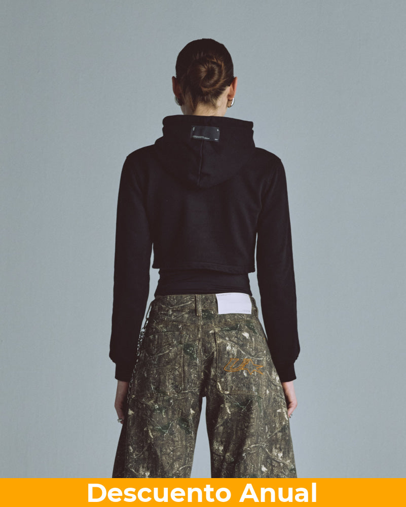 Hoodie Undergold Echoes Cammo Slim Fit Black Hoodie