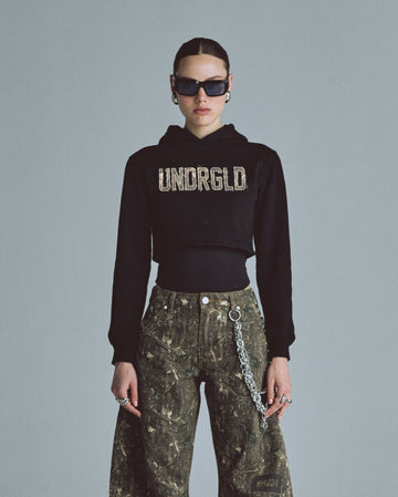 Hoodie Undergold Echoes Cammo Slim Fit Black Hoodie