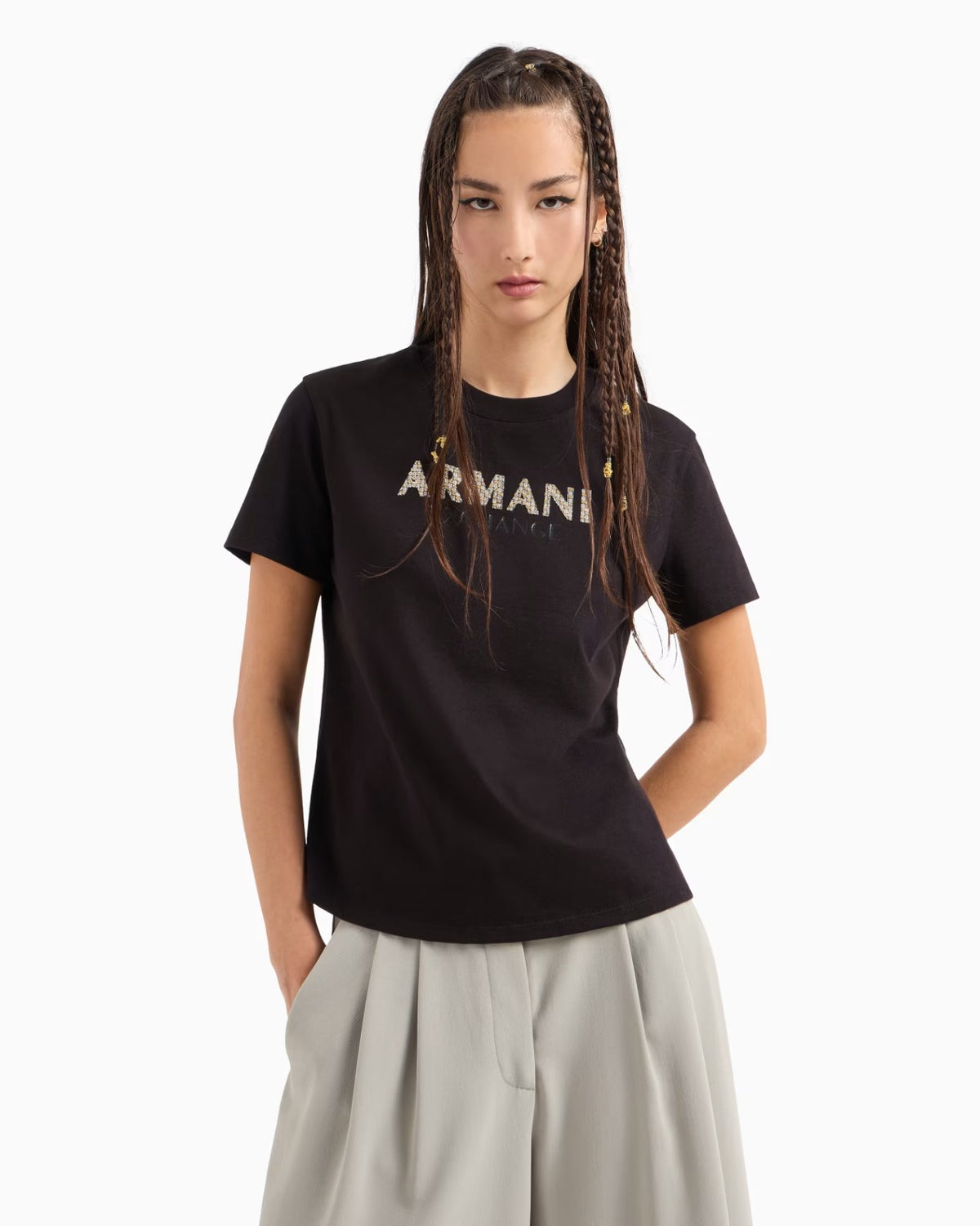 T-Shirt Women Black Armani Exchange