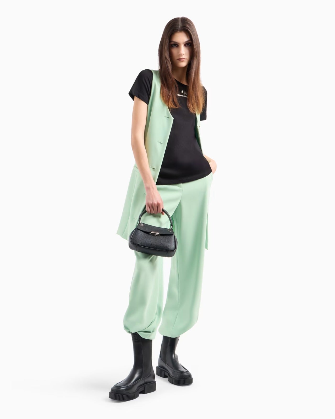 T-Shirt Women Black Armani Exchange Camiseta