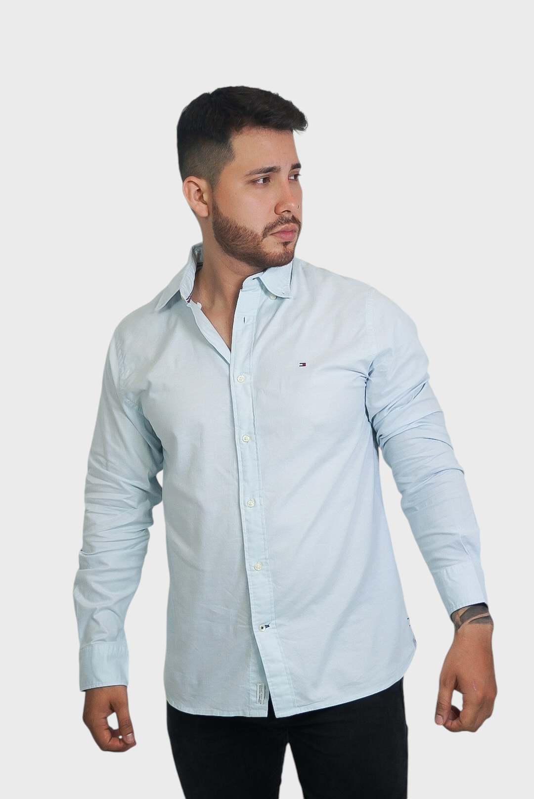 Camisa Tommy Hilfiger Regular Blue