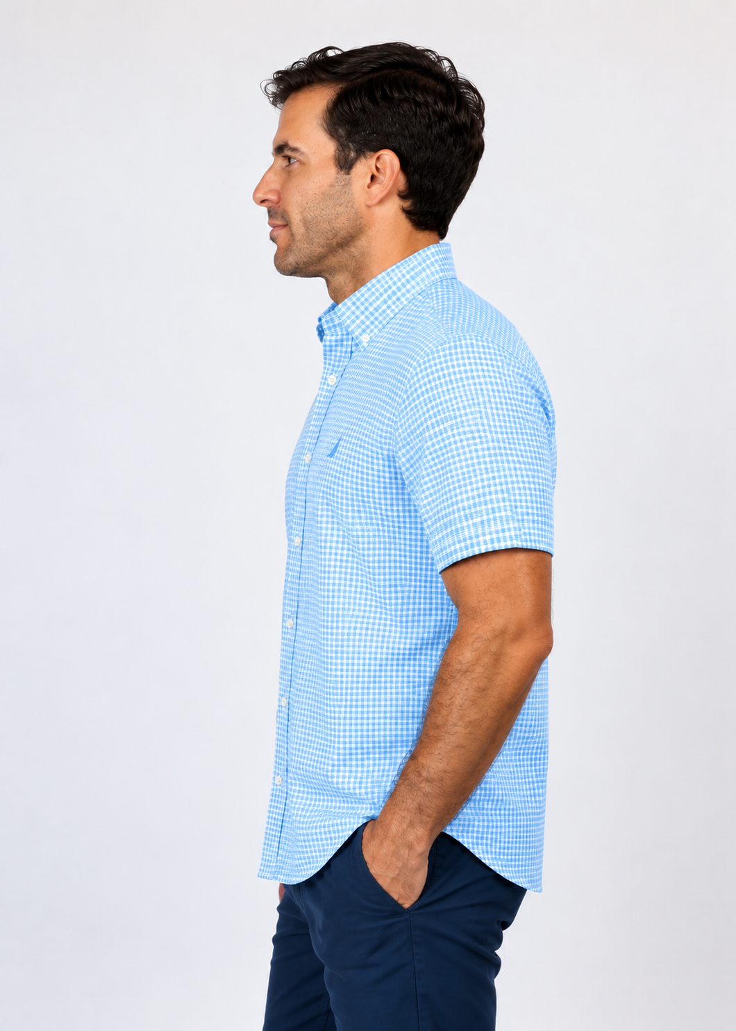 Camisa Manga Corta Hombre Nautica Classic Fit