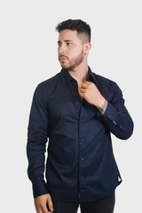 Camisa Tommy Hilfiger Regular Navy