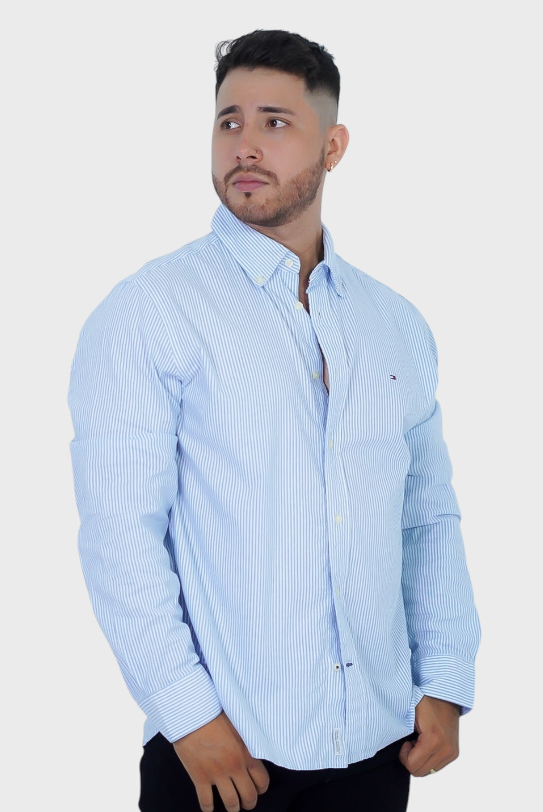 Camisa Tommy Hilfiger Regular Blue