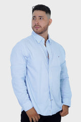 Camisa Tommy Hilfiger Regular Blue