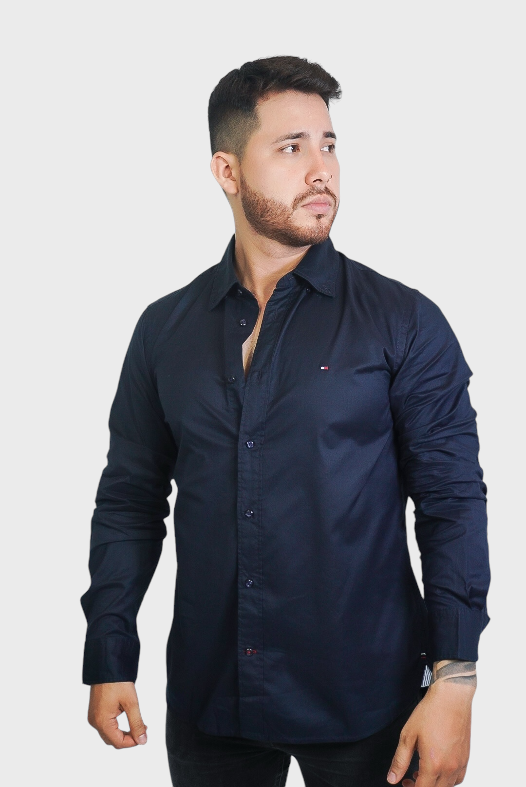 Camisa Tommy Hilfiger Regular Navy