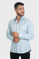 Camisa Tommy Hilfiger Regular Blue