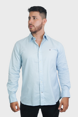 Camisa Tommy Hilfiger Regular Blue