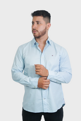 Camisa Tommy Hilfiger Regular Blue