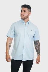 Camisa Tommy Hilfiger Regular Blue