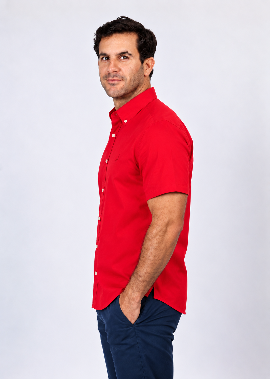Camisa Manga Corta Hombre Nautica Classic Fit