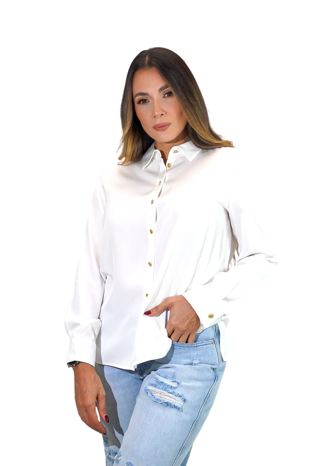 Camisa Women Tommy Hilfiger White Camisas