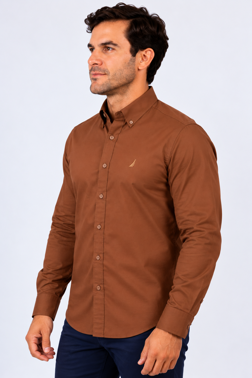 Camisa Manga Larga Hombre Nautica Classic Fit