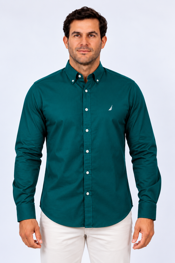 Camisa Manga Larga Hombre Nautica Classic Fit