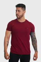 Camiseta Tommy Hilfiger Slim Wine