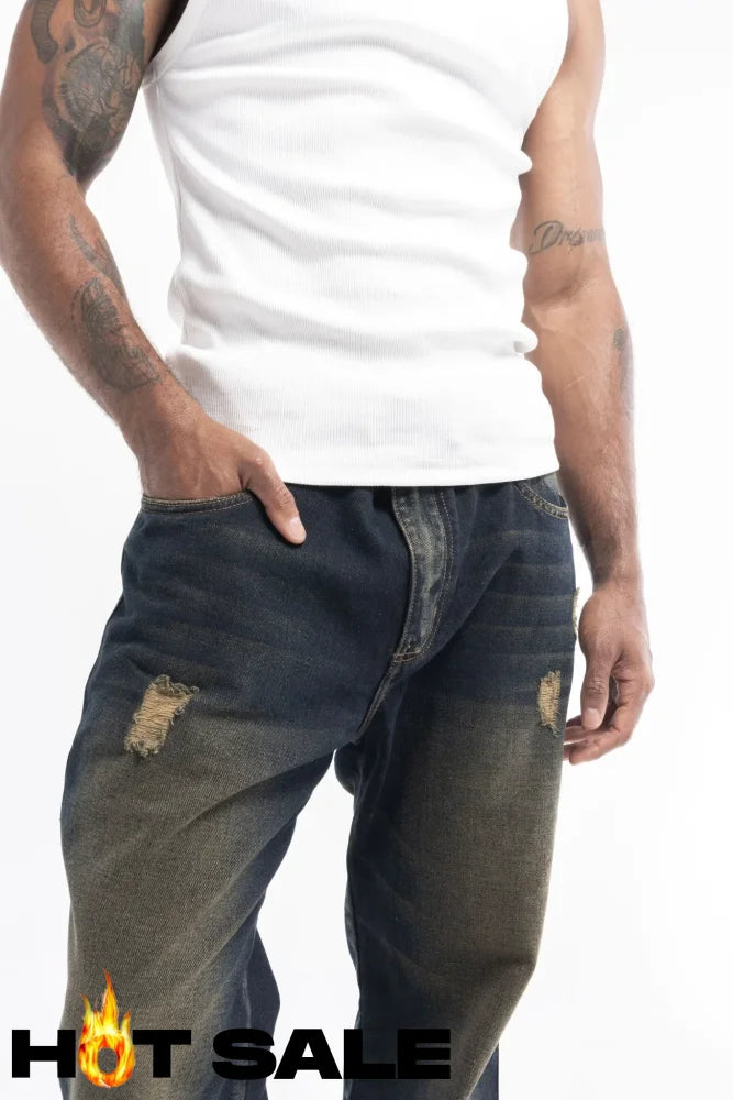 Jean Men Fxckboy Dirty Musgo Jeans