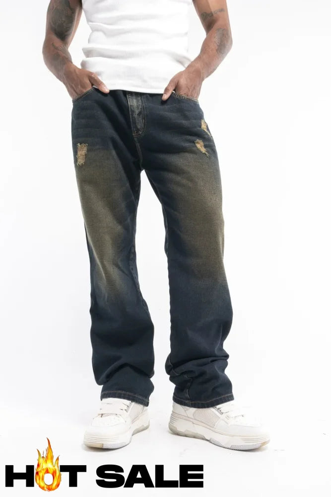 Jean Men Fxckboy Dirty Musgo Jeans
