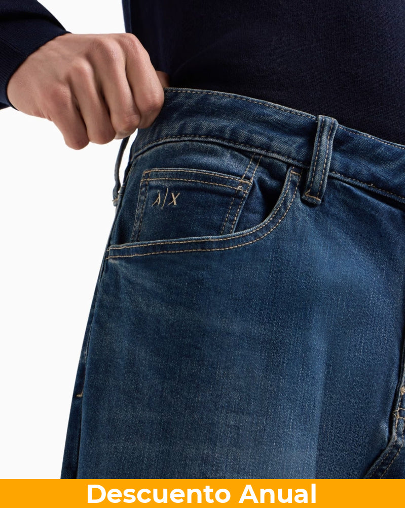 Jean Men Indigo Denim Armani Exchange Jeans