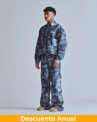 Jean Men Undergold Capsule Jacquard Wide Cammo Blue Jeans